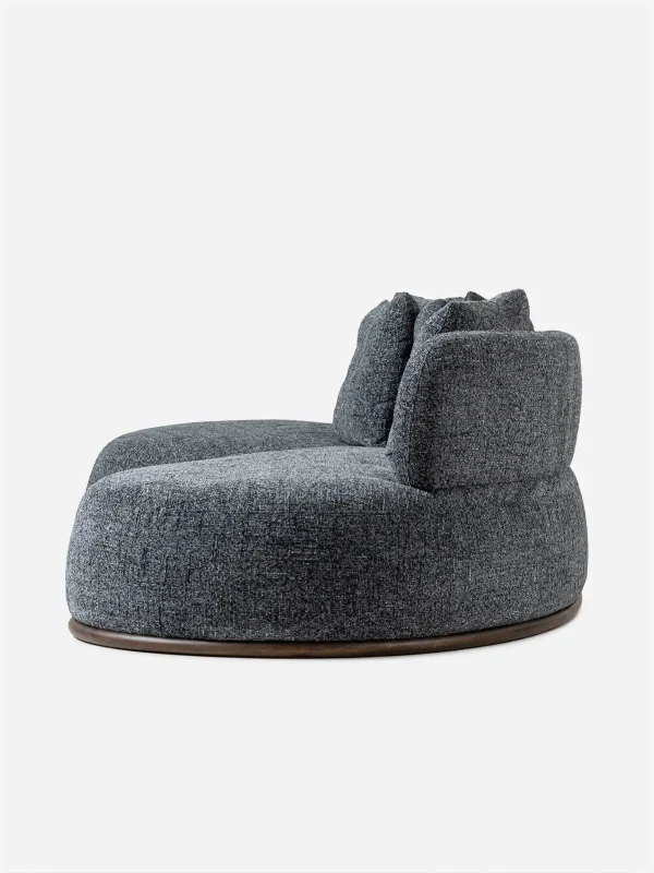 f3 Vianno Sculptured Corner Couch Textured Grey
