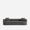Unfold Sammy Compressed Corner Couch Dark Grey