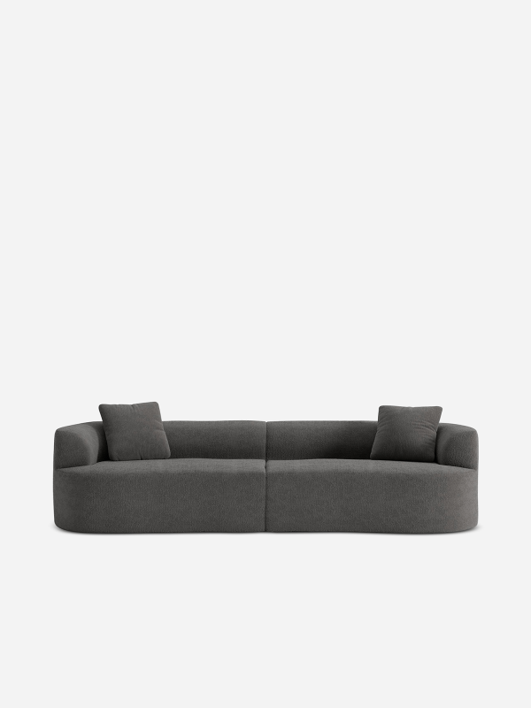 Unfold Sammy Compressed Corner Couch Dark Grey