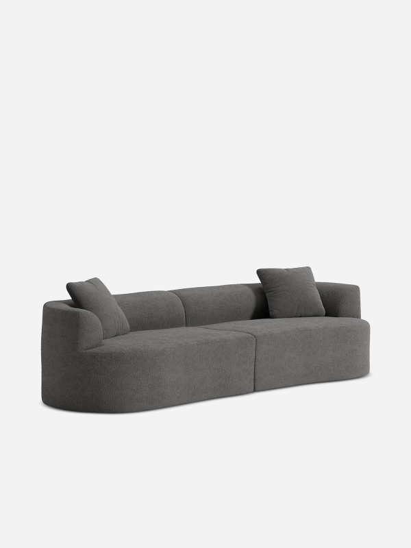 Unfold Sammy Compressed Corner Couch Dark Grey
