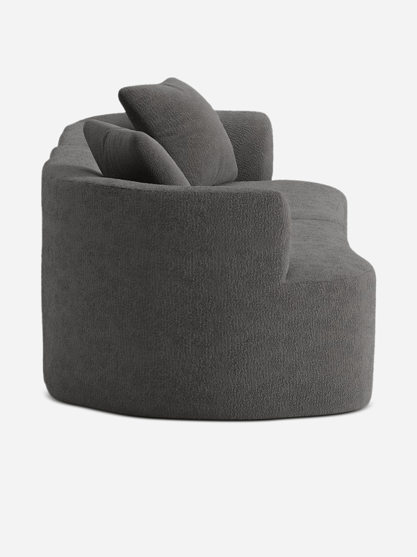 Unfold Sammy Compressed Corner Couch Dark Grey